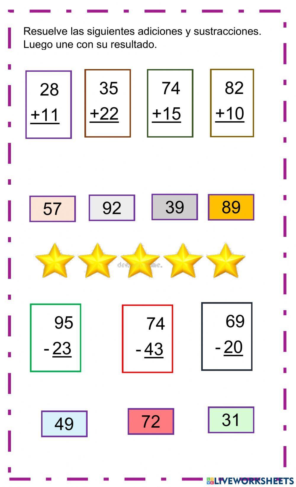 Adición y sustracción