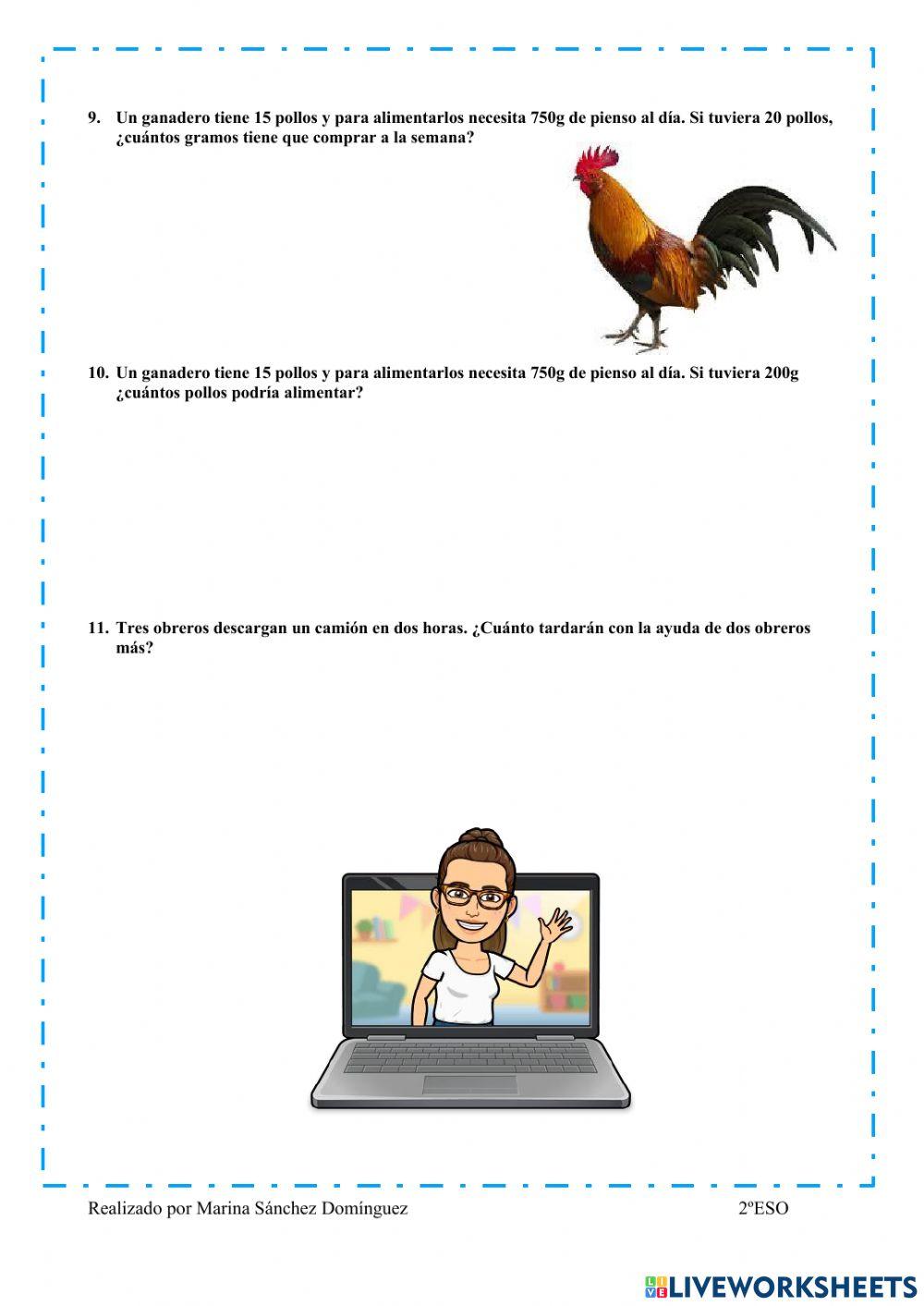 Proporcionalidad directa e inversa