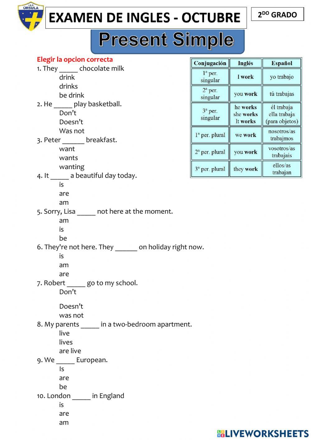 2 evaluacion octubre