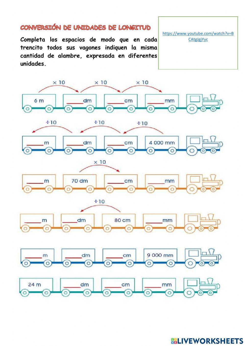 Conversión de medidas de longitud