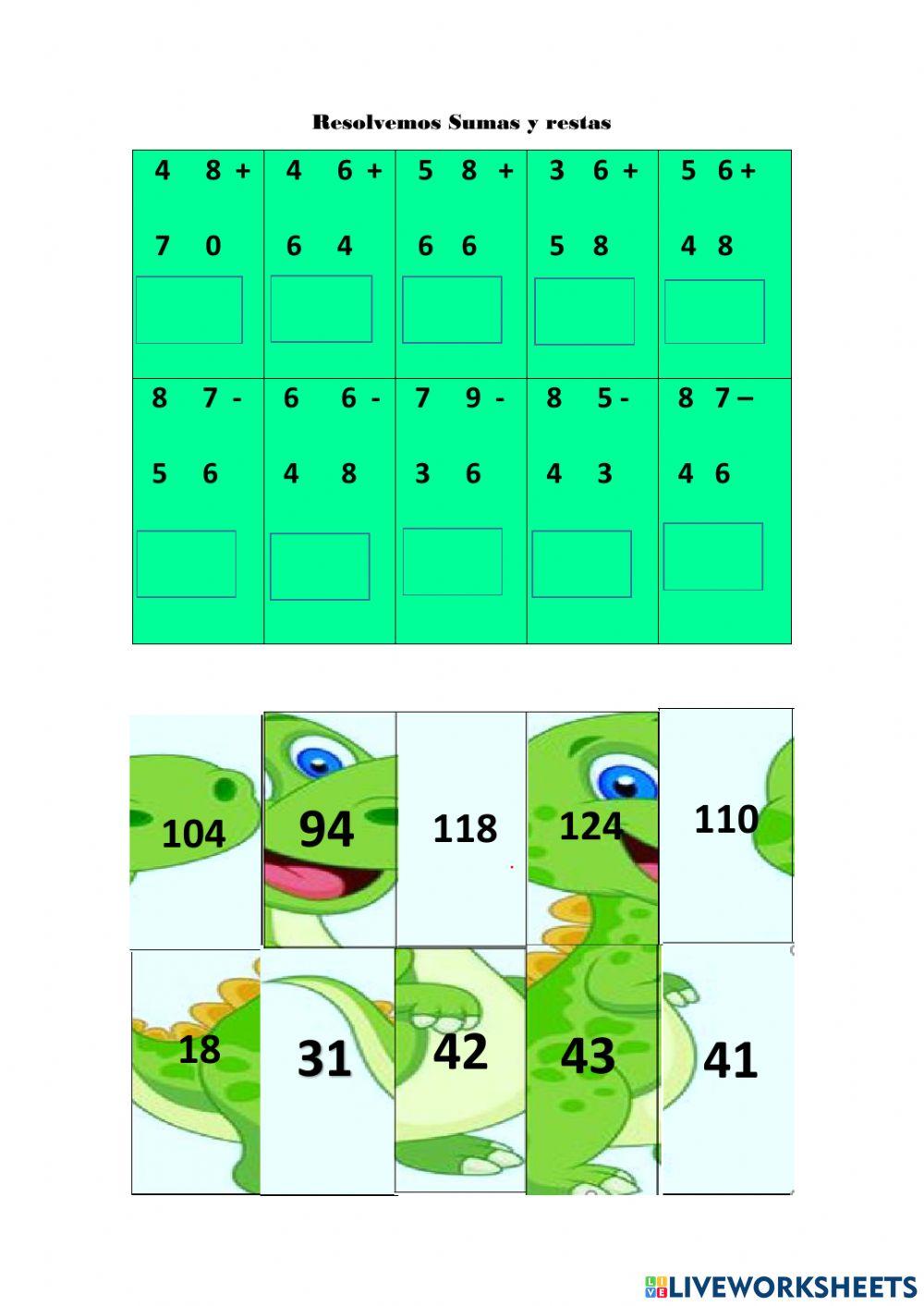 sumas y restas