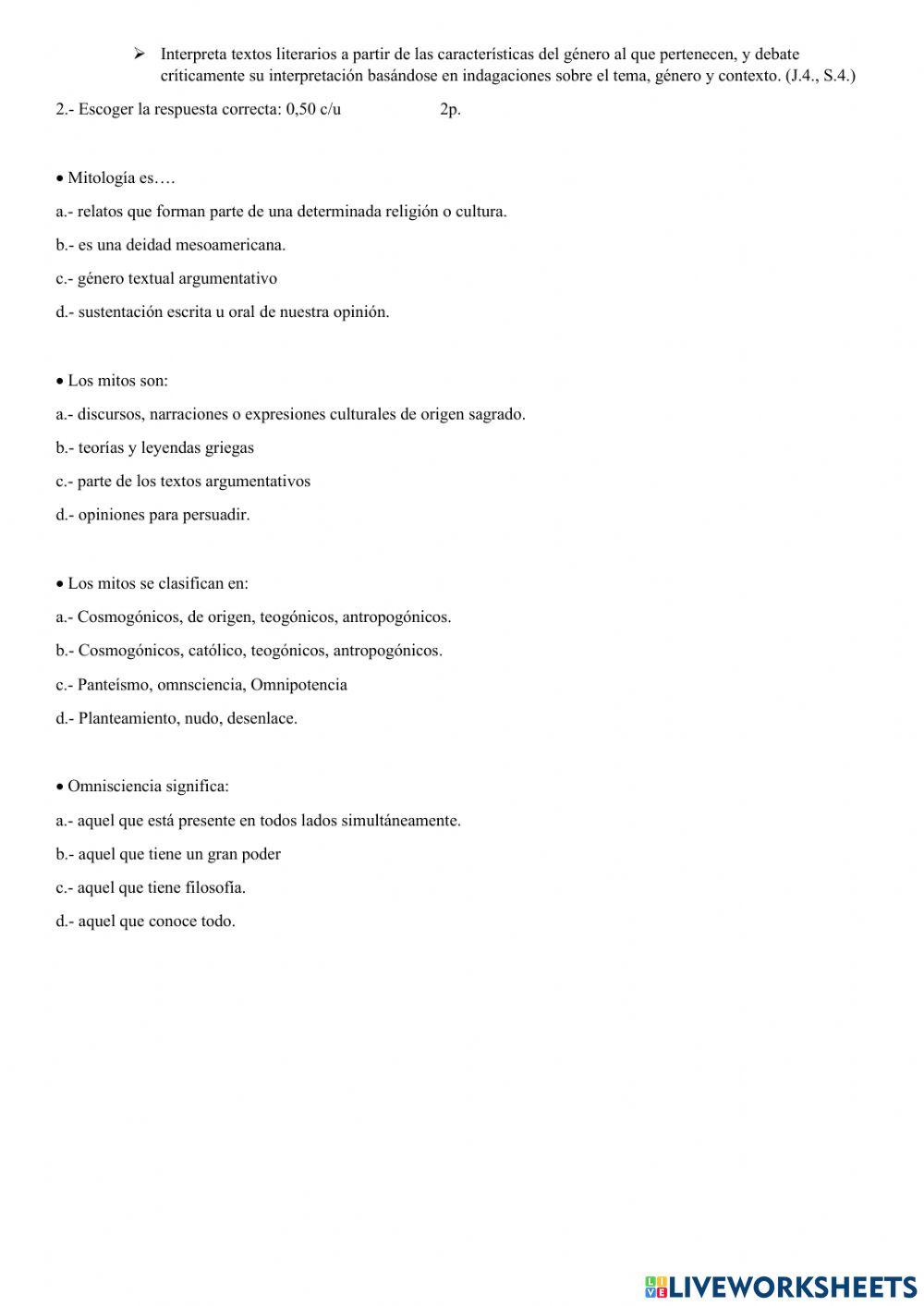 Evaluación 9no de básica