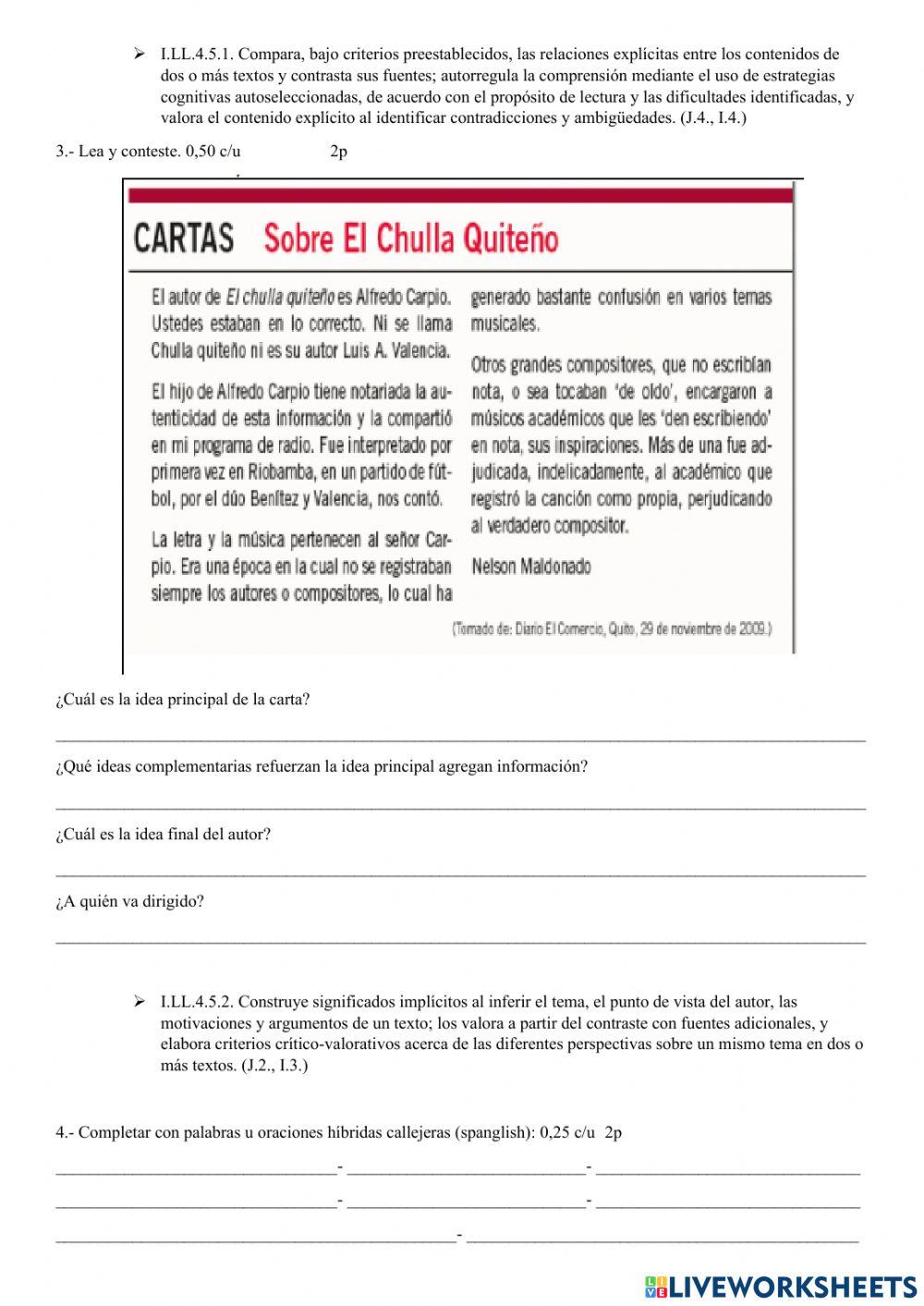 Evaluación 9no de básica