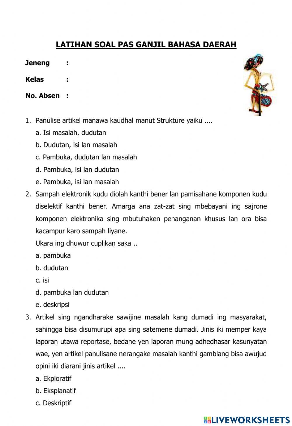Bahasa Daerah X