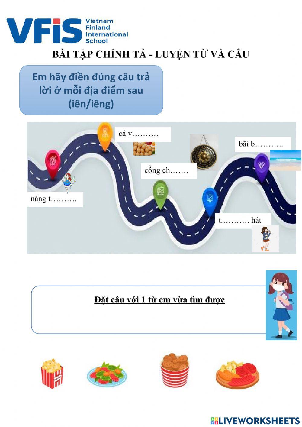 Bài tập chính tả - ltvc tuần 10