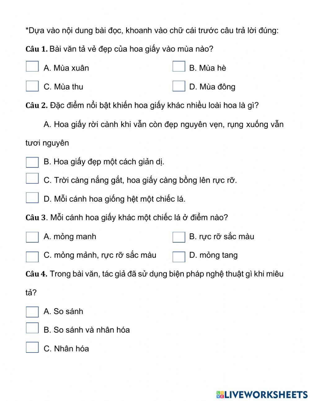 Đề thi tiếng việt giữa kì i- số 2