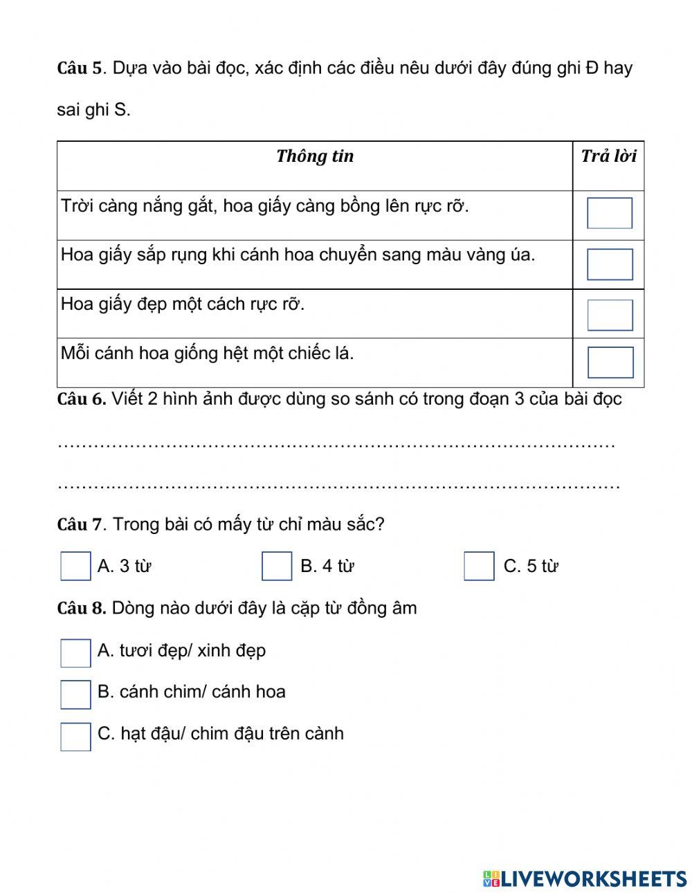 Đề thi tiếng việt giữa kì i- số 2