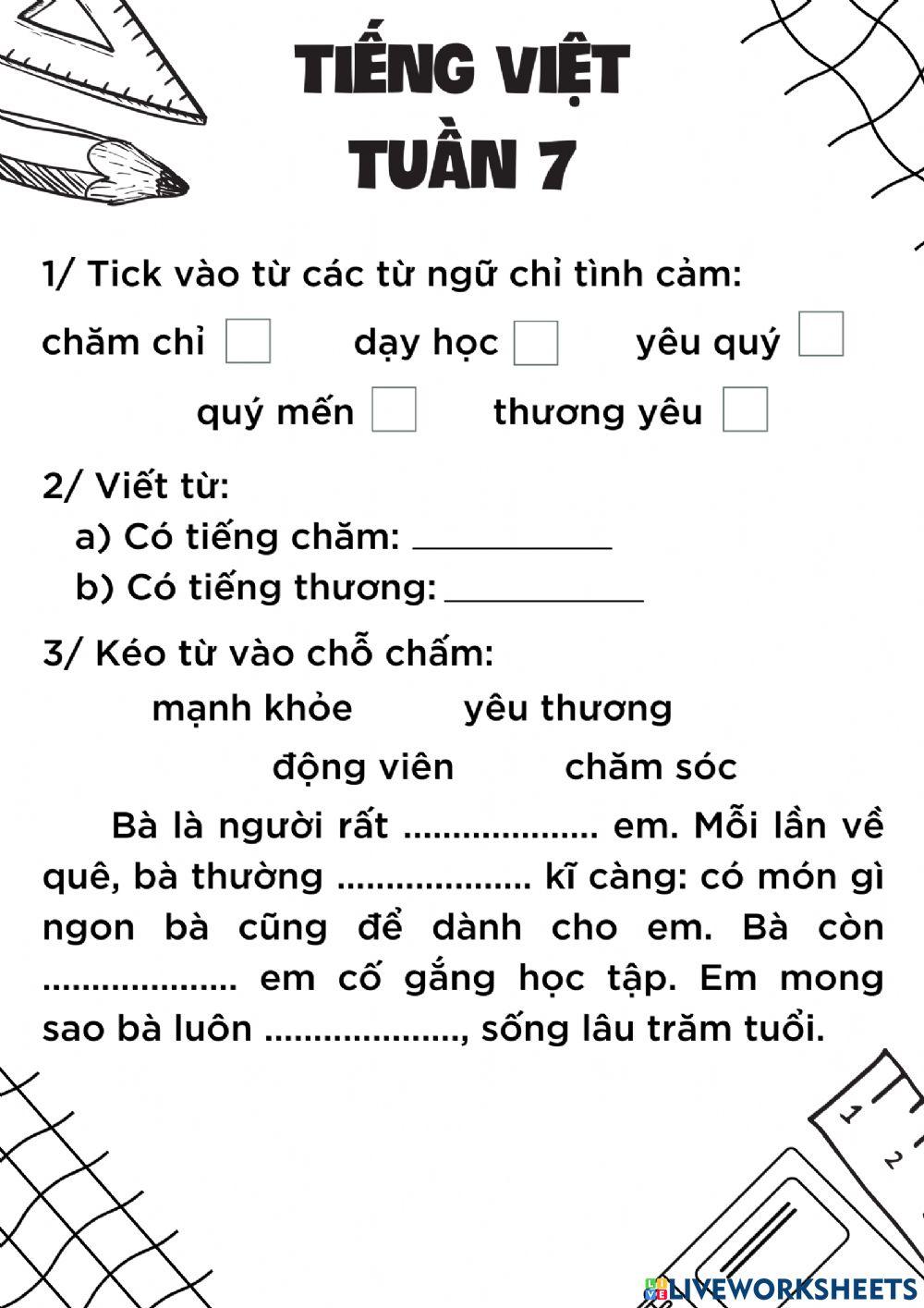 Tiếng Việt tuần 7