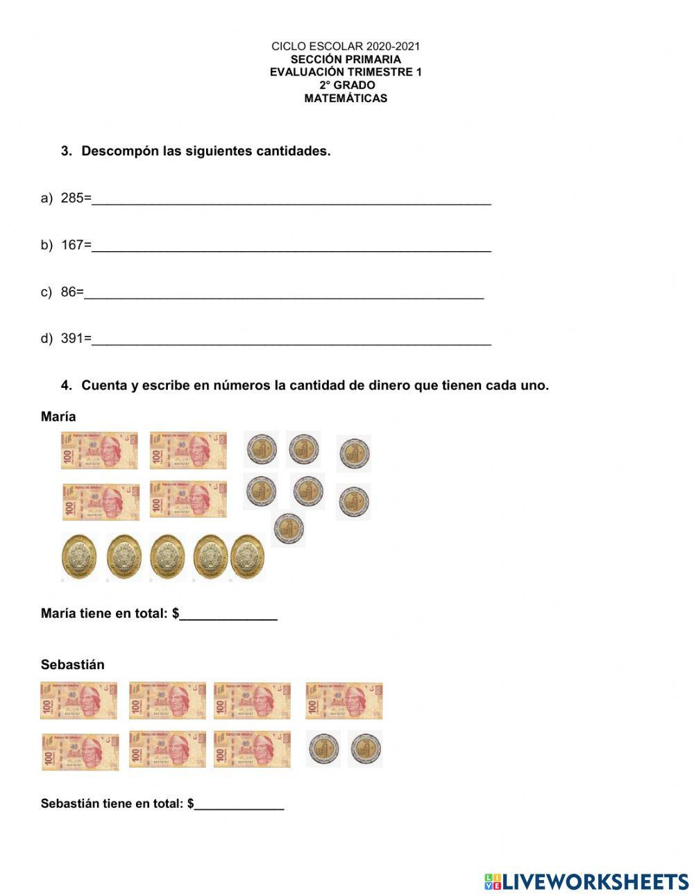 Examen de matematicas