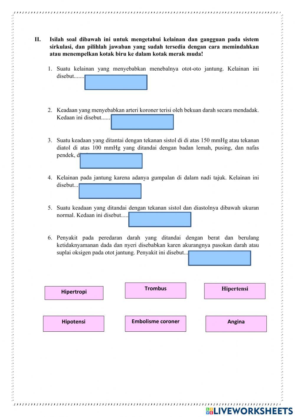 Kelainan Pada sistem Sirkulasi