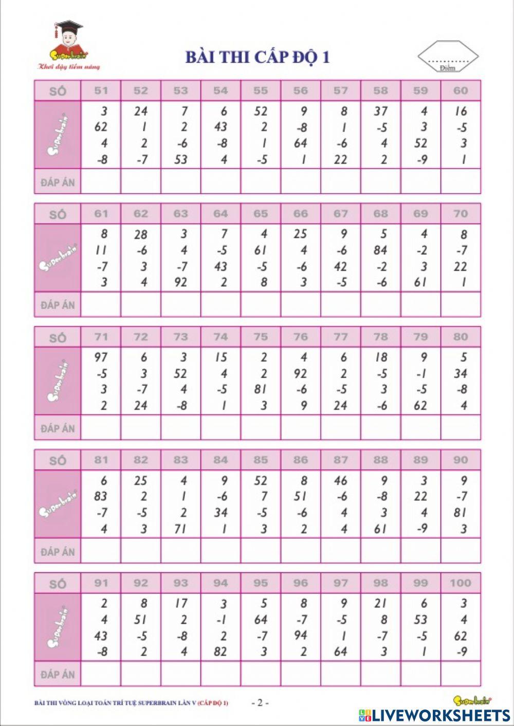 LB+ bài thêm - tốc độ 3 phút