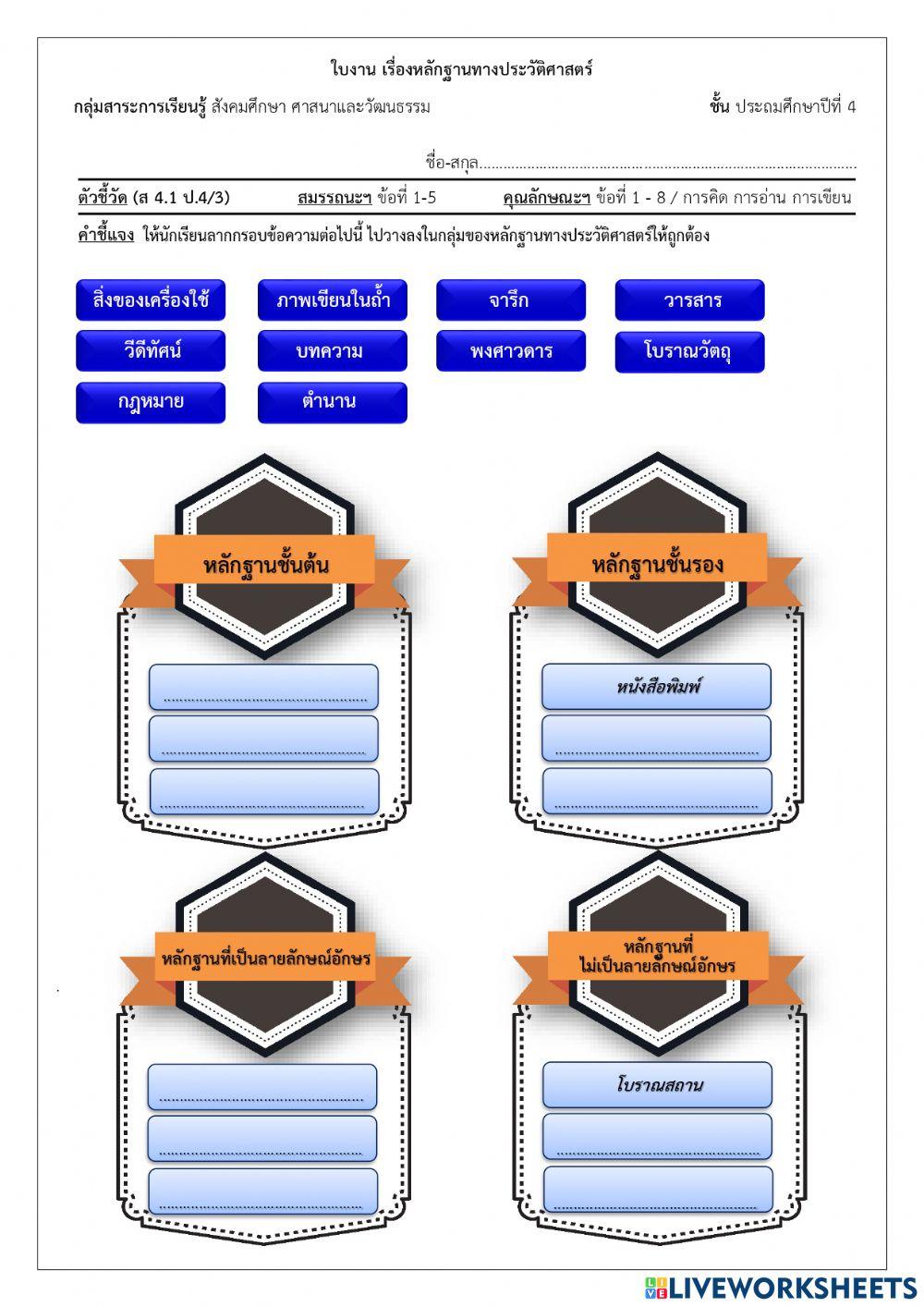 P4-03-หลักฐานทางประวัติศาสตร์