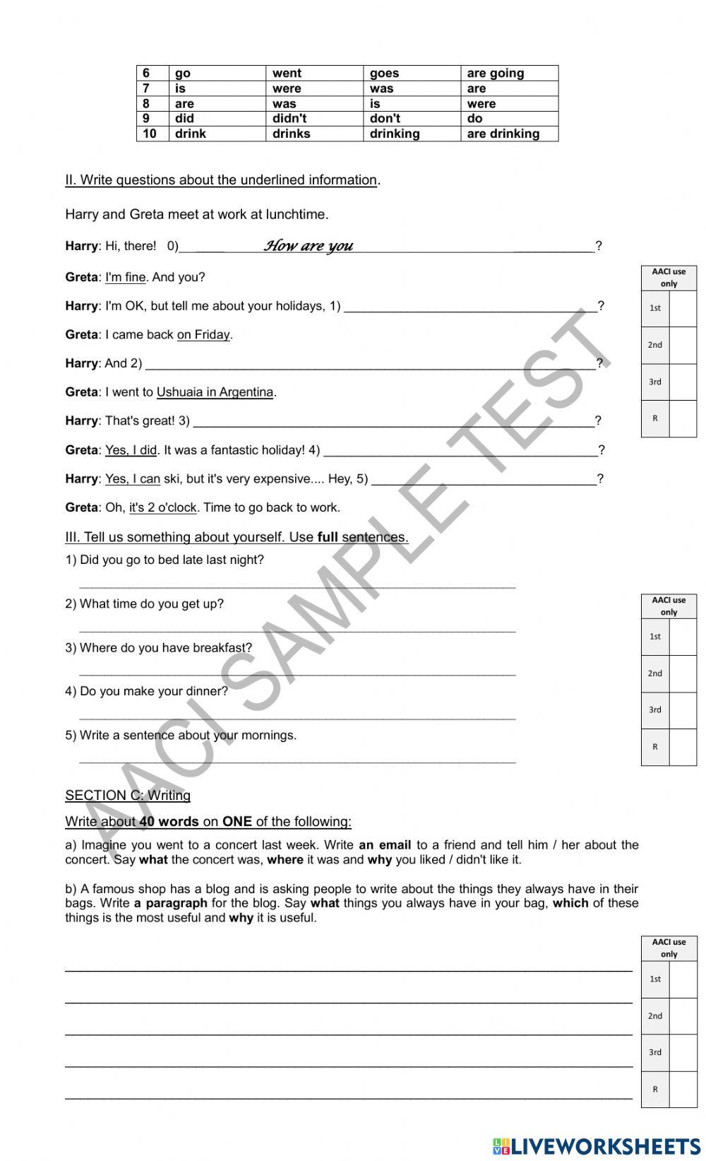 SENIOR 1 AACI ONLINE 