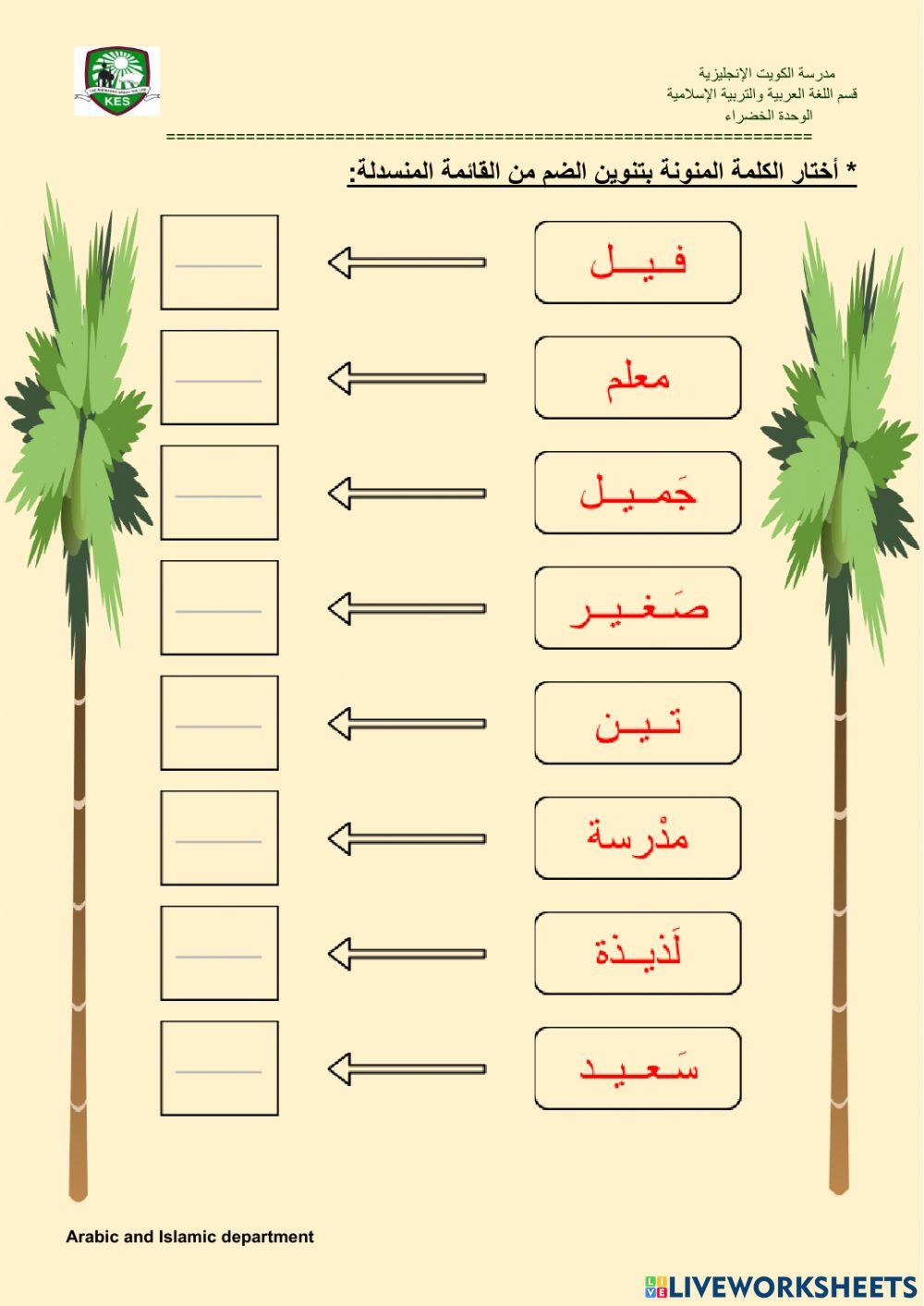 التنوين بالضم