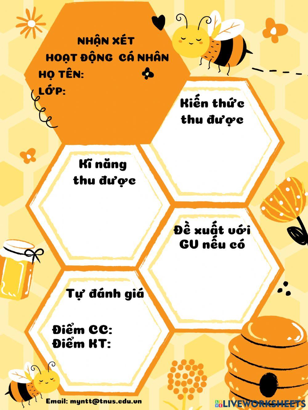 Phiếu tự đánh giá cá nhân