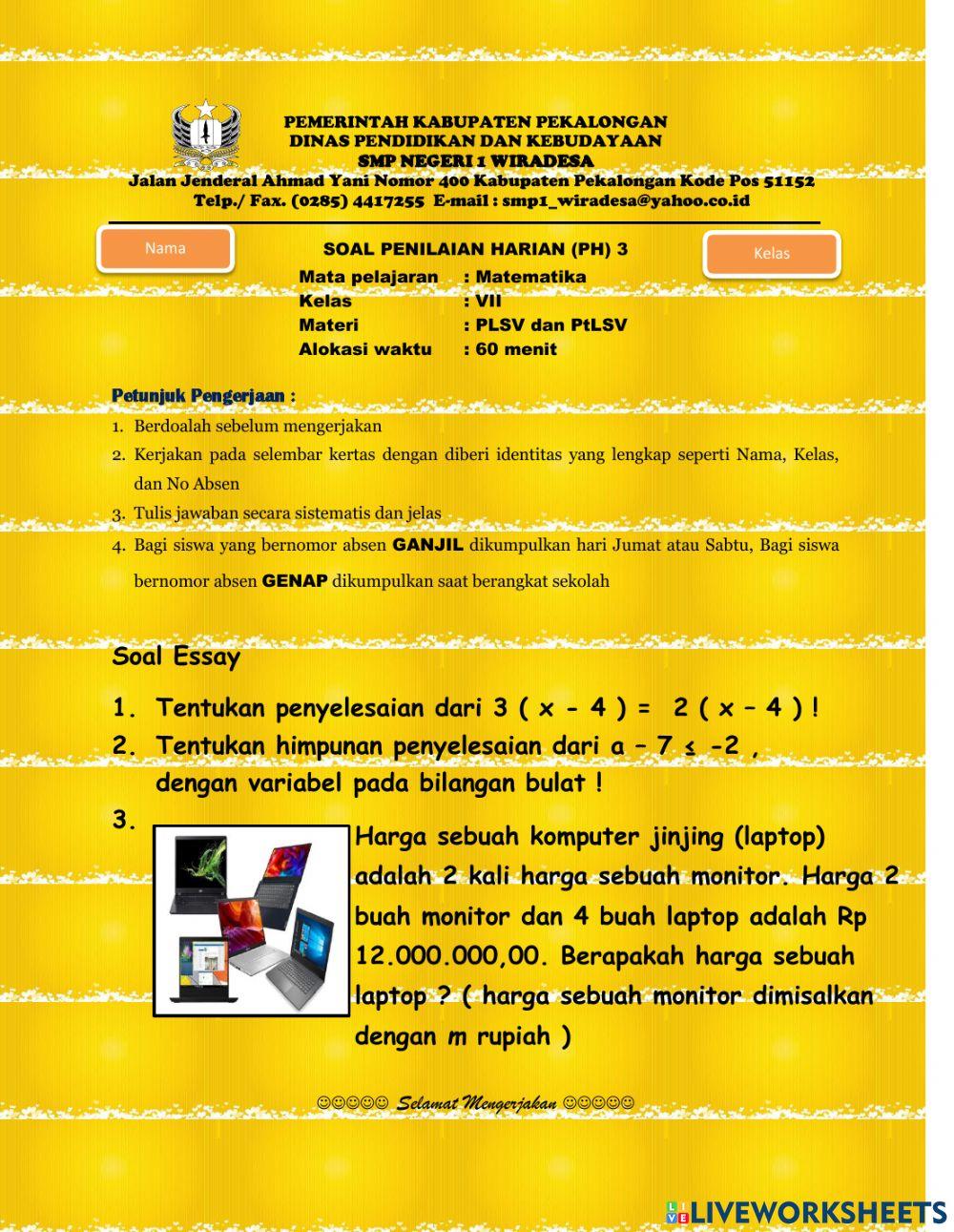 Penilaian Harian (PH) 3