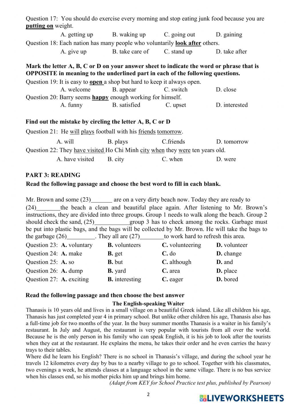 E7 - revision for 1st mid term test