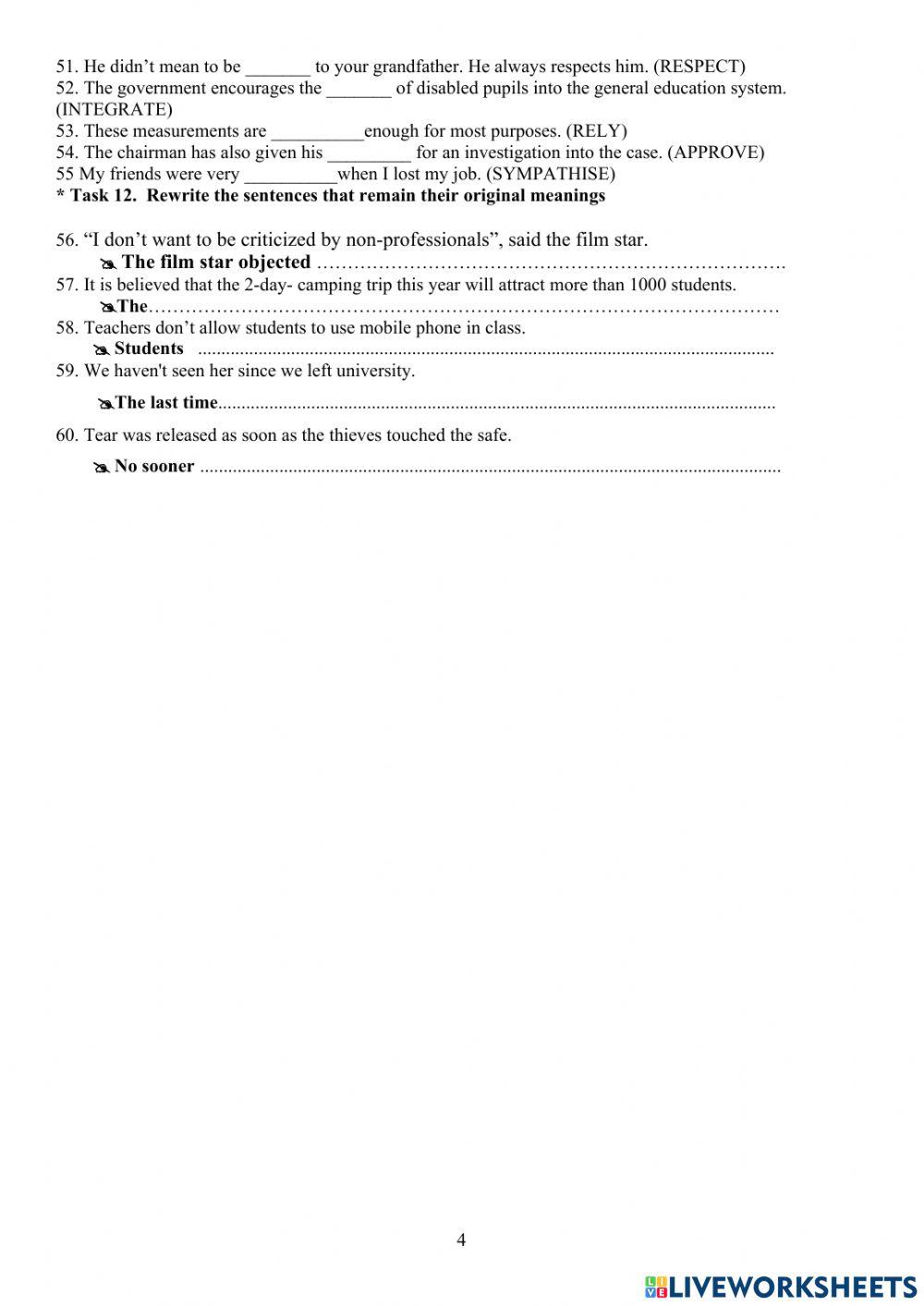 Sample test for 1st term EXAM – grade 11 (NO1)