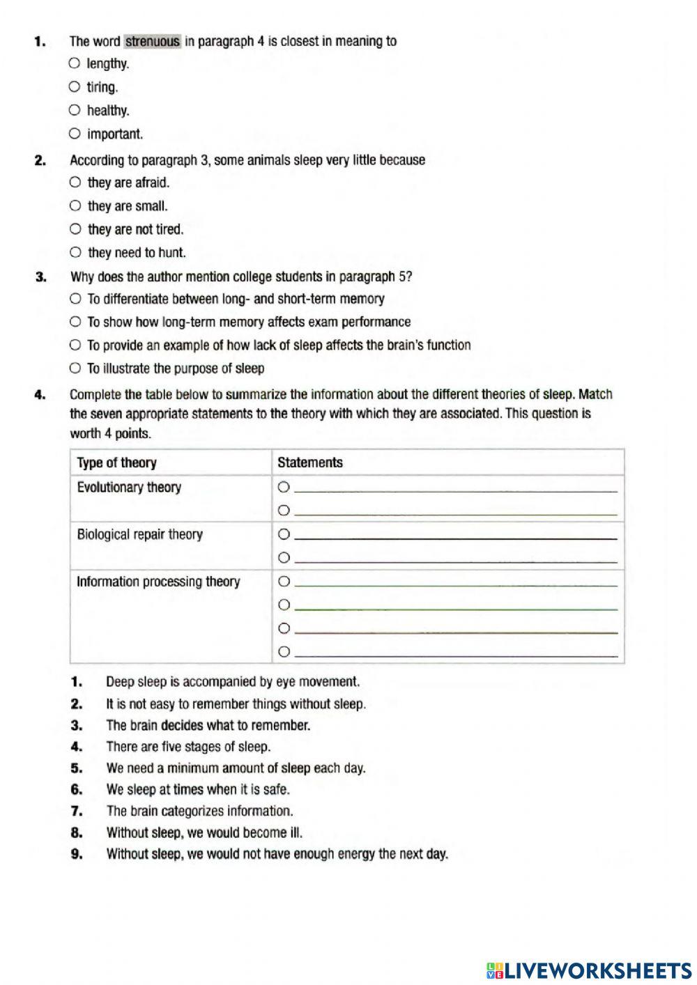Introductory there and it: test practice