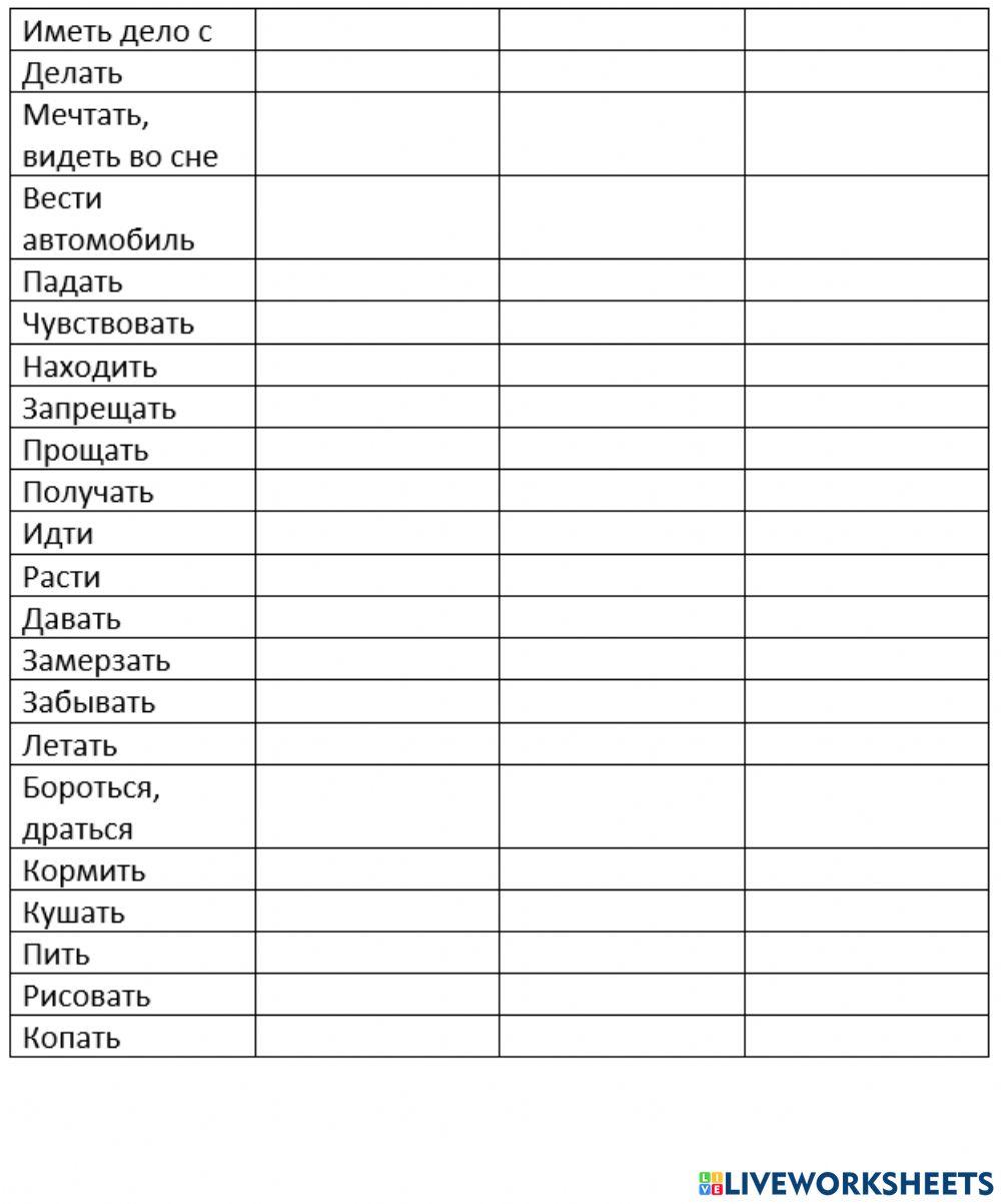 Irregular verbs spark 3 2