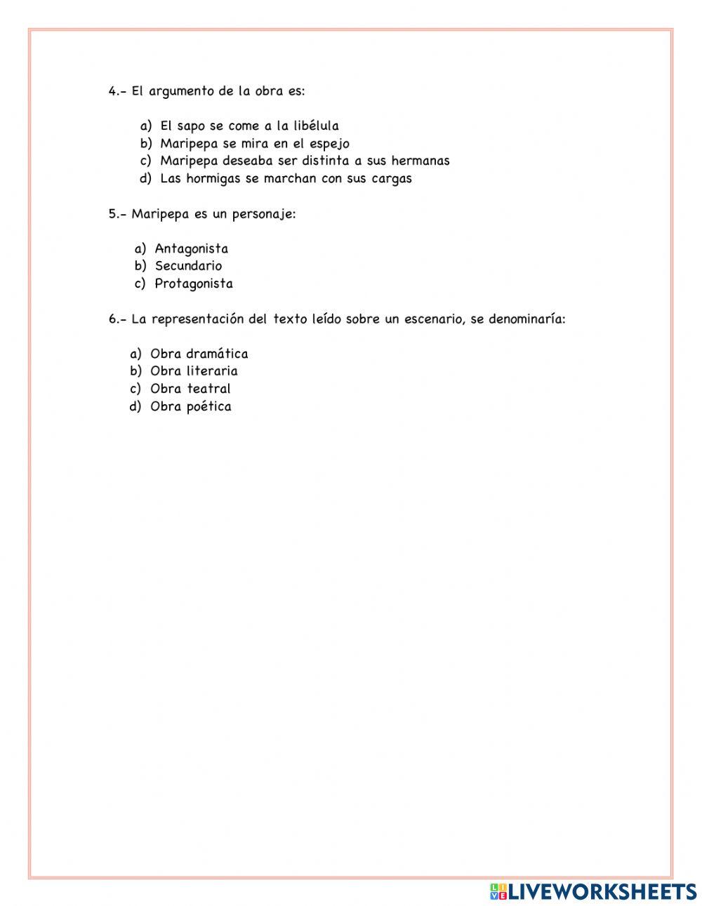 Actividad individual: Obra dramática