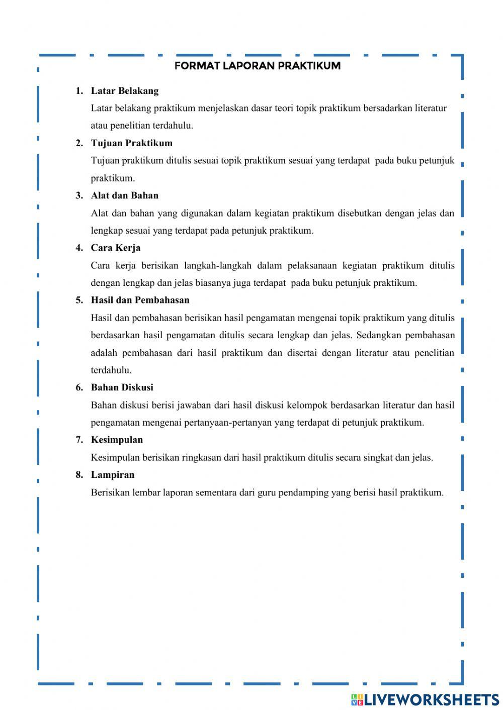 Petunjuk Prsktikum Biologi