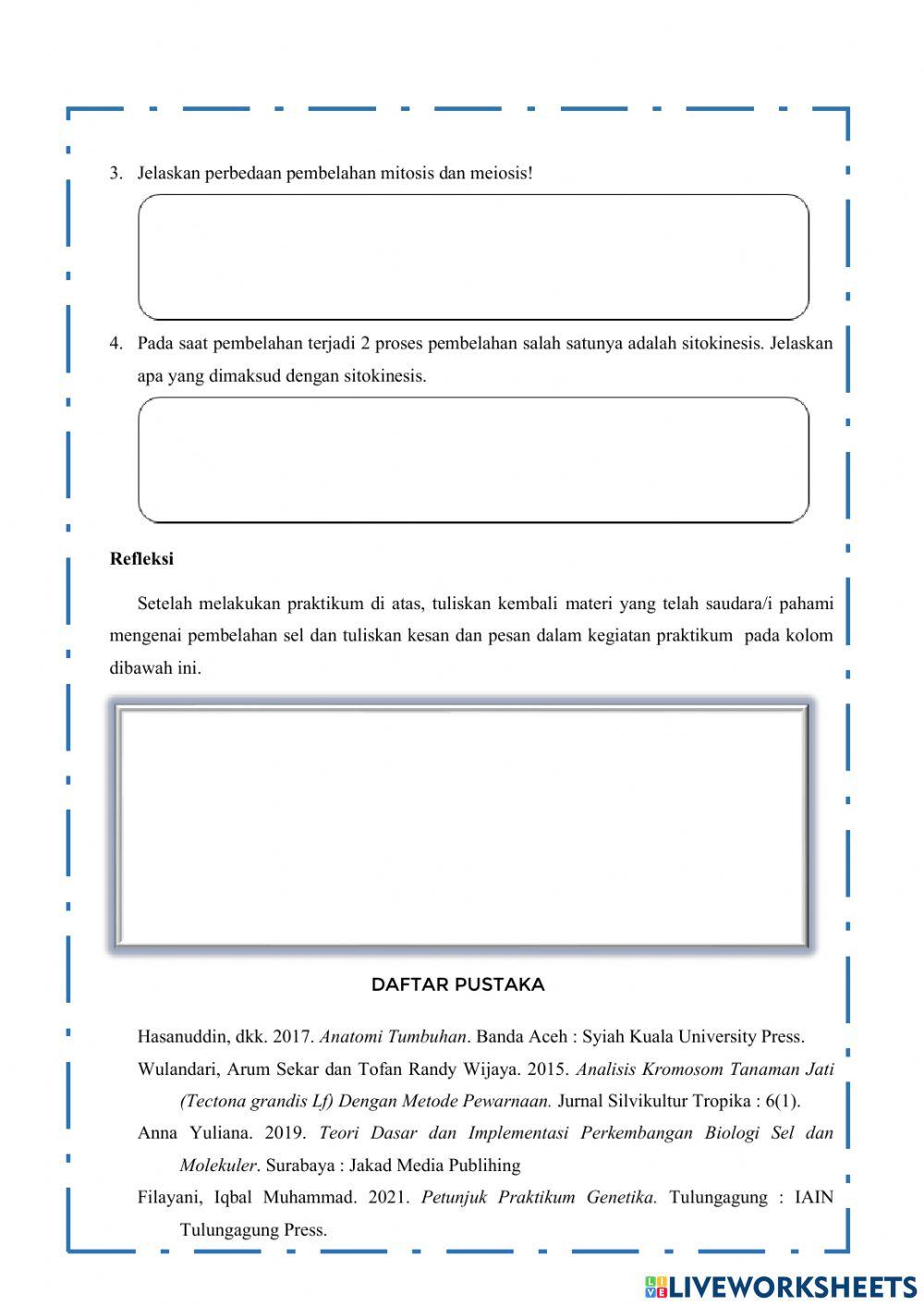 Petunjuk Prsktikum Biologi