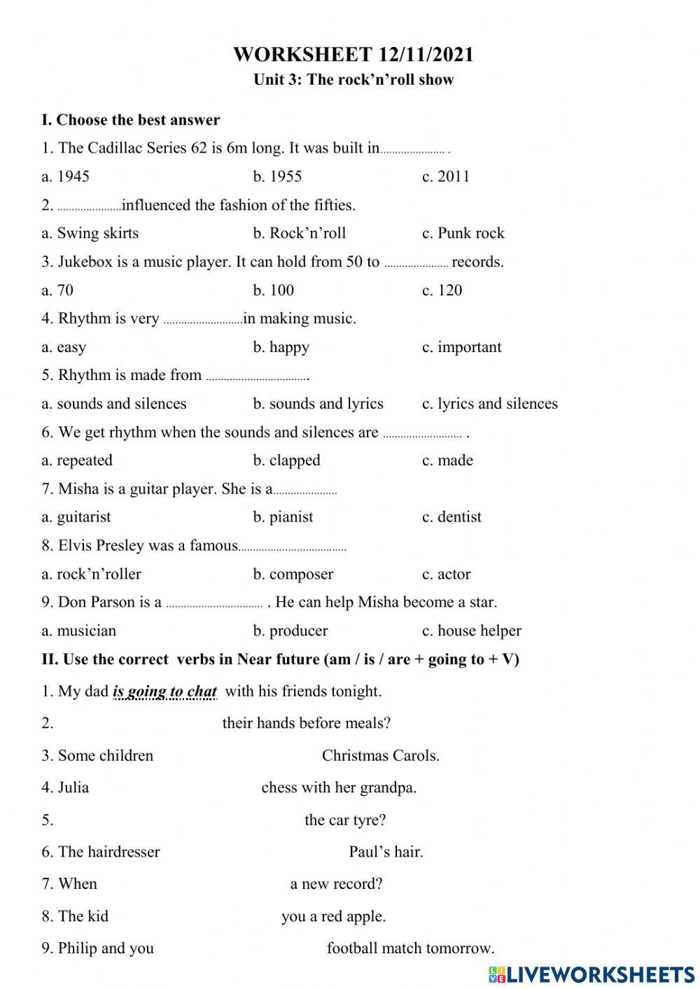 Worksheet 12.10