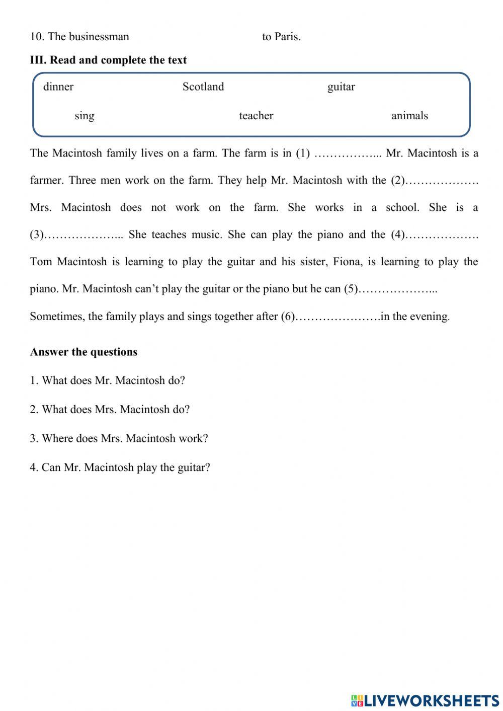 Worksheet 12.10
