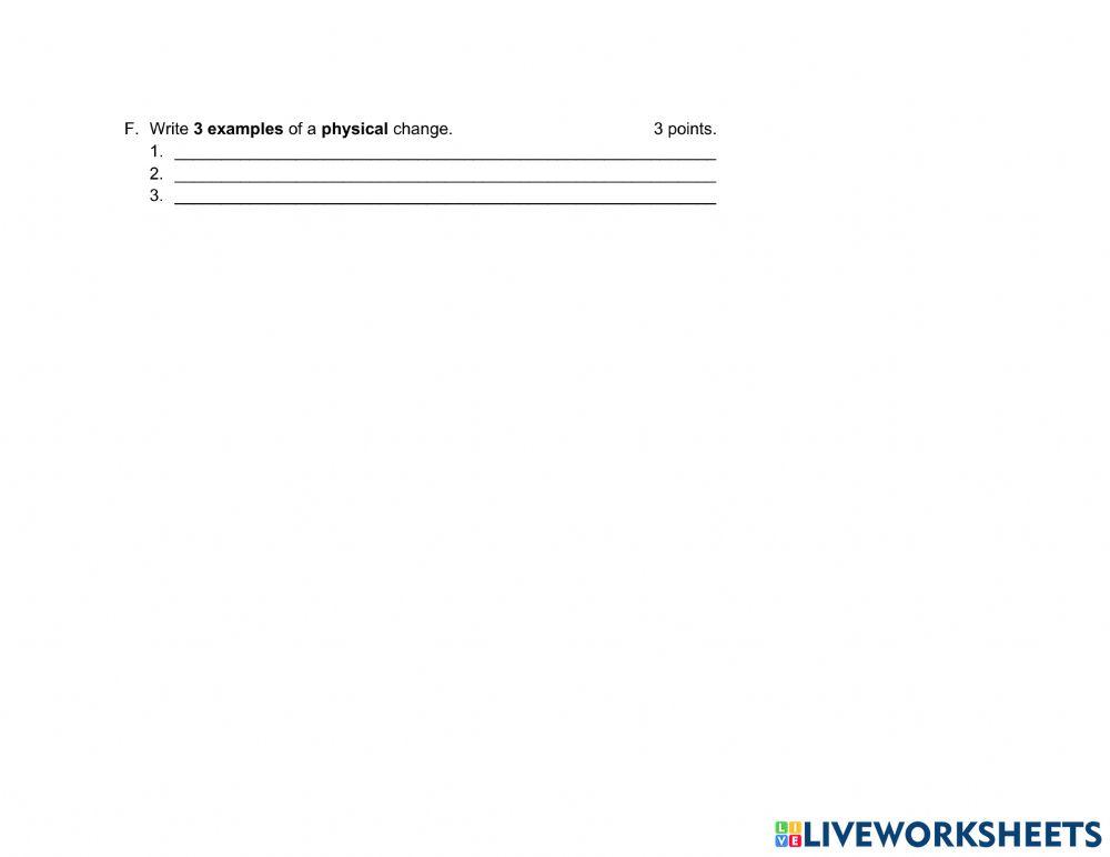 Science Test Practice 6°