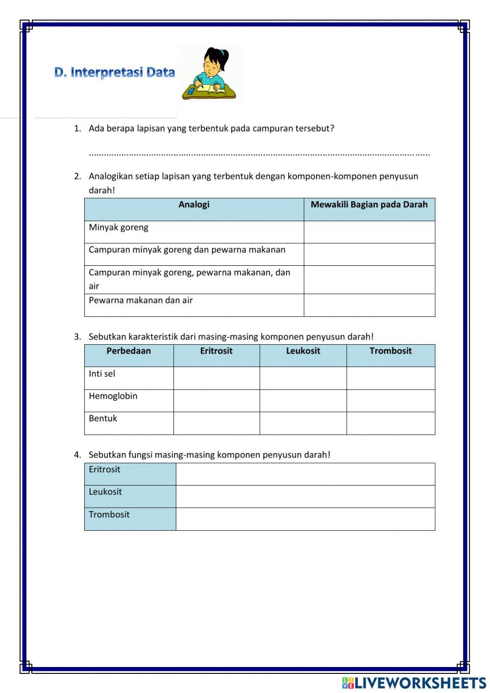 LKPD Komponen Penyusun Darah