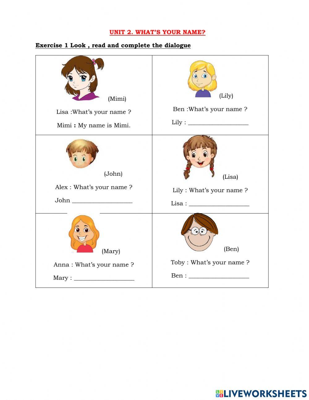 1628261 | Unit 2. What&rsquo;s your name?- Test 1 | Nguyen Thi