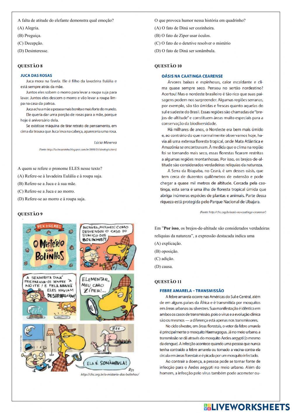 Simulado de português