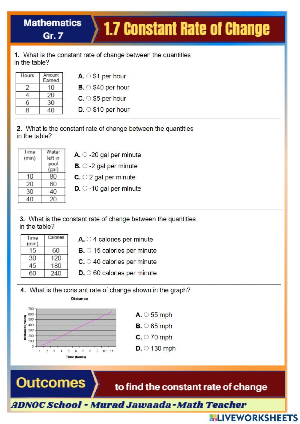 Math Revision Grade 7