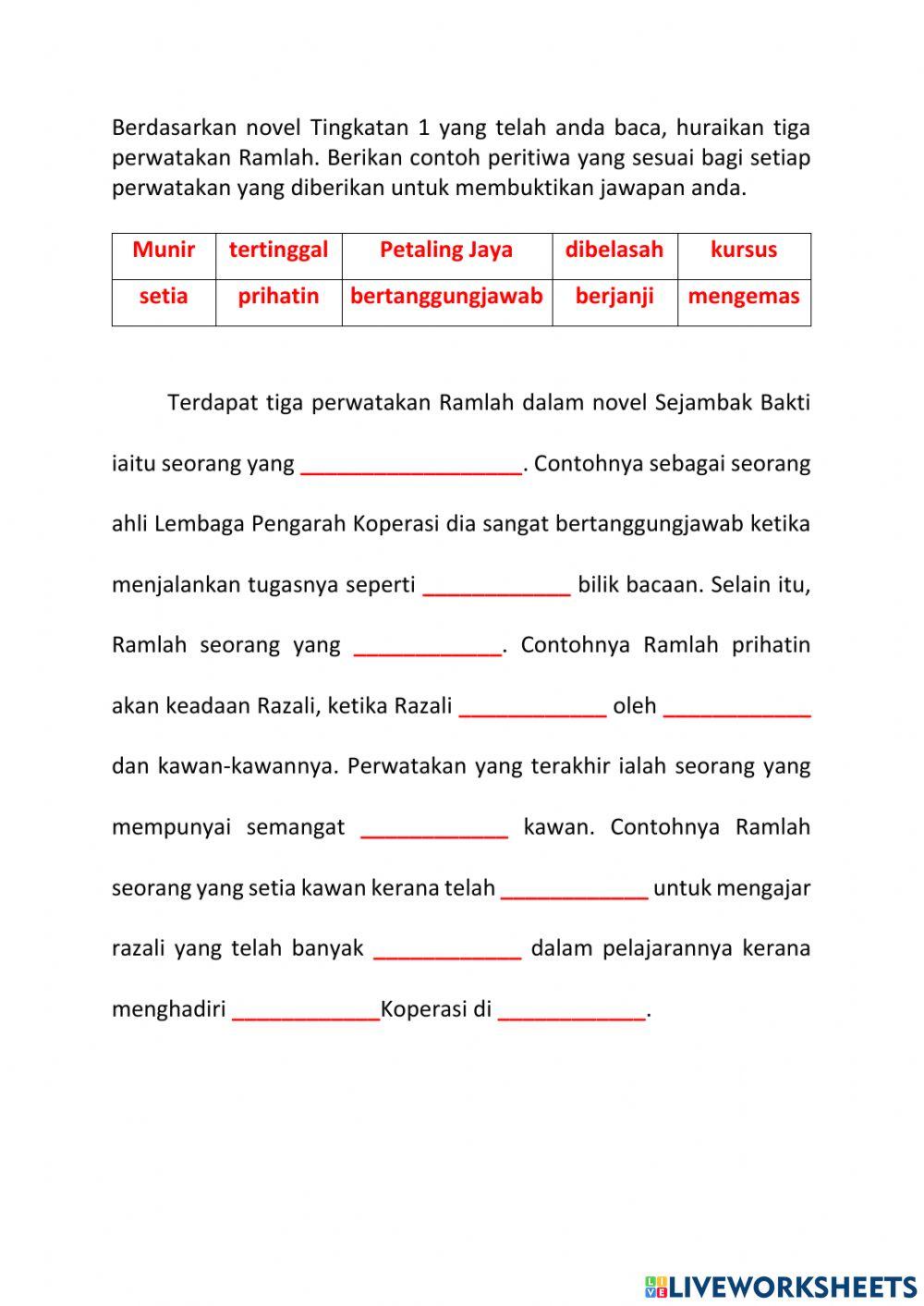 4.1.1 Perwatakan Ramlah Latihan
