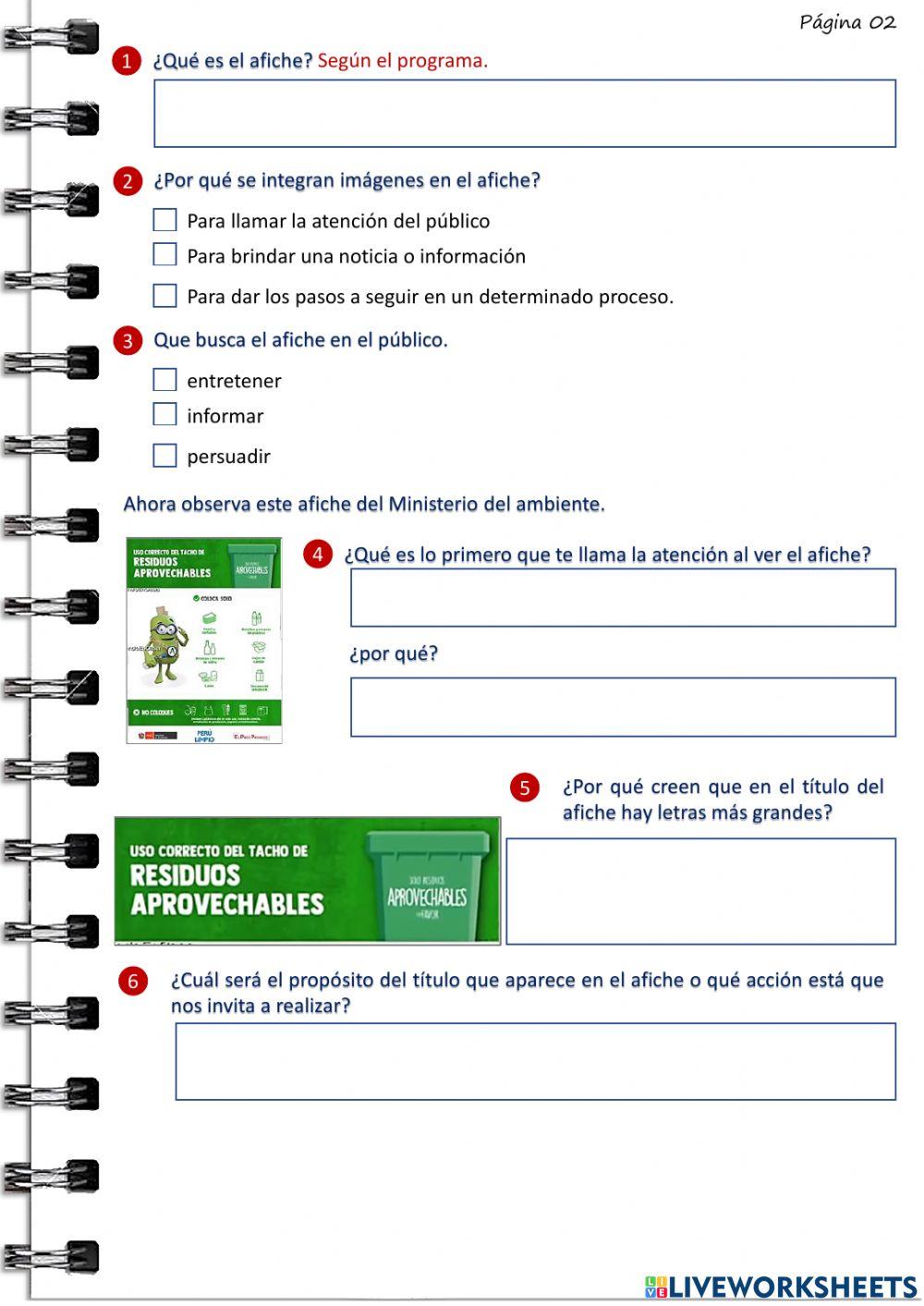 Elaboro afiches y eslogan