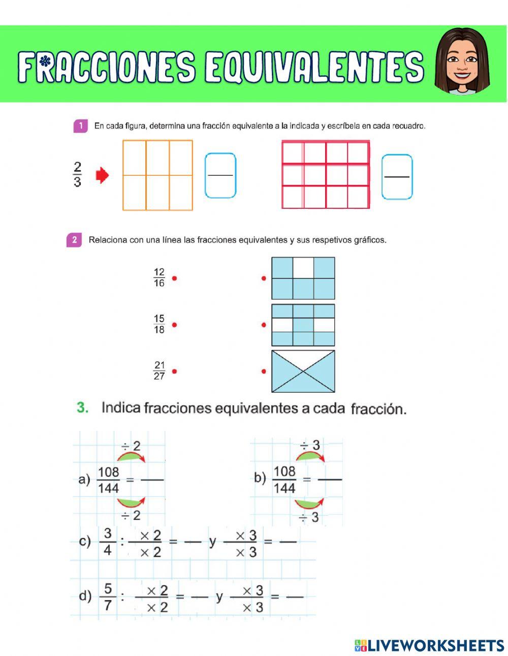 Fracciones equivalentes