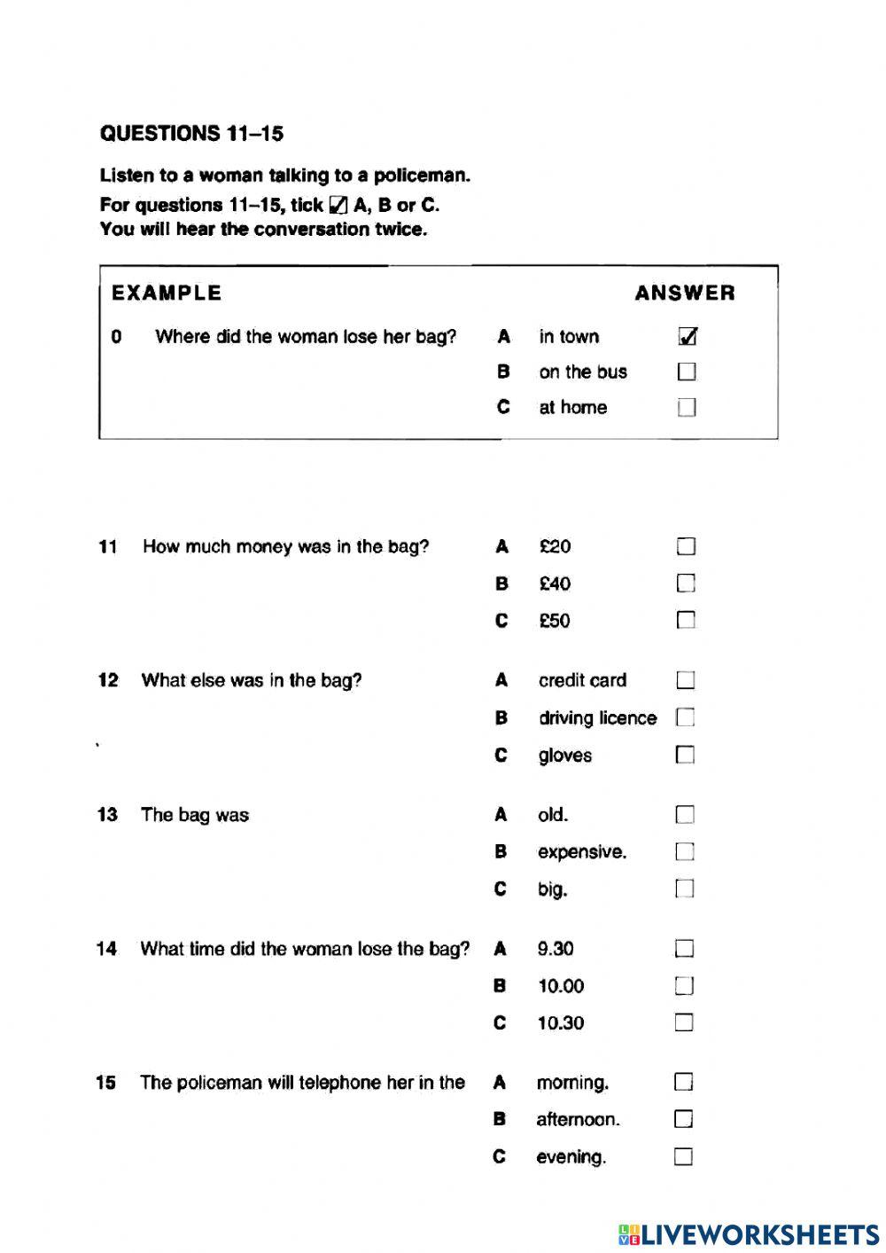 Ket 2-test 1-listening-part 3
