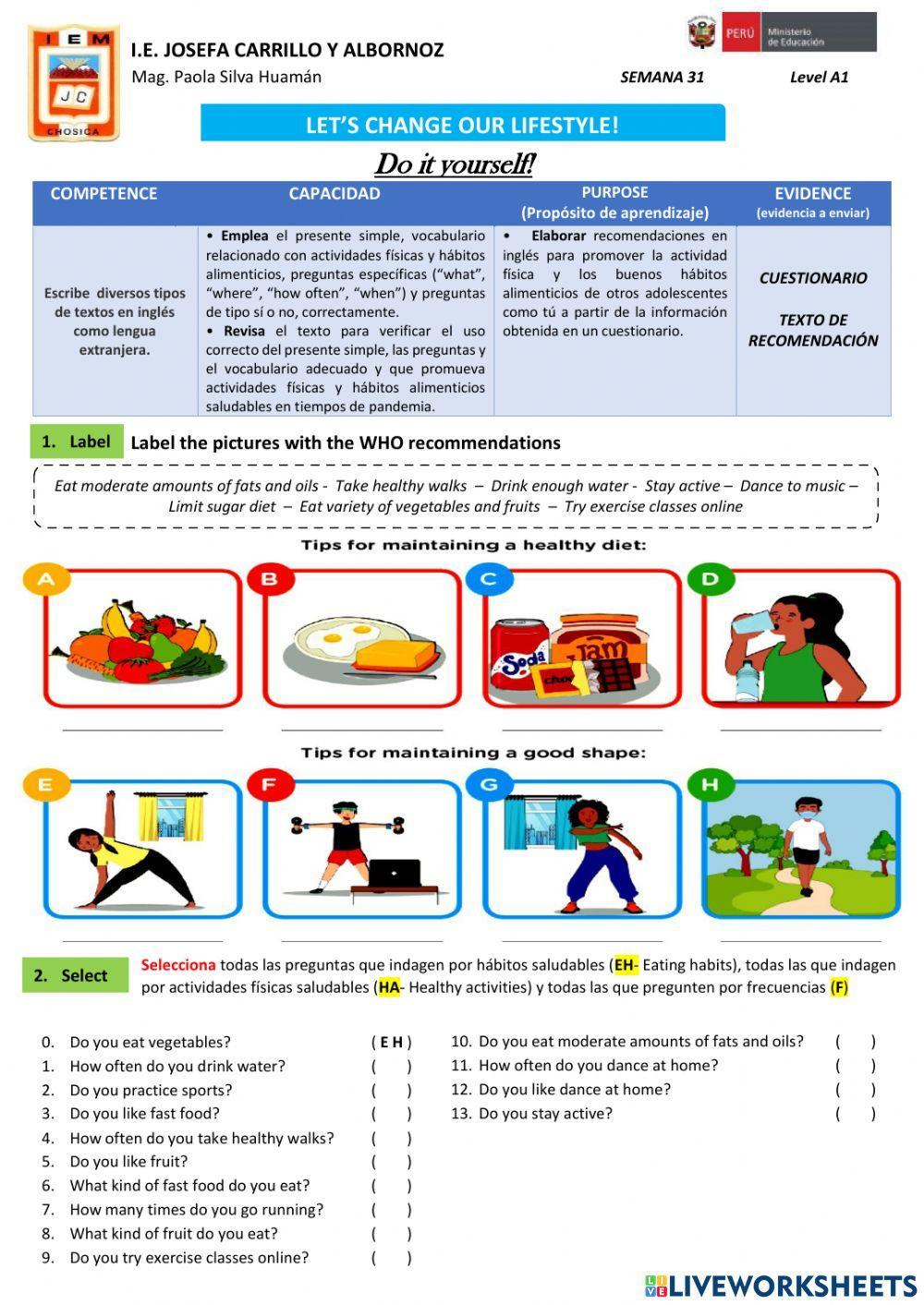Stay healthy exercise