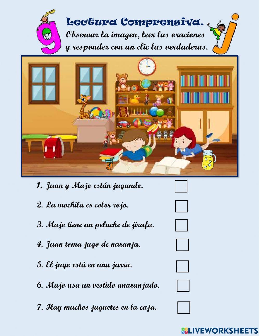 Lectura con las letras g-j