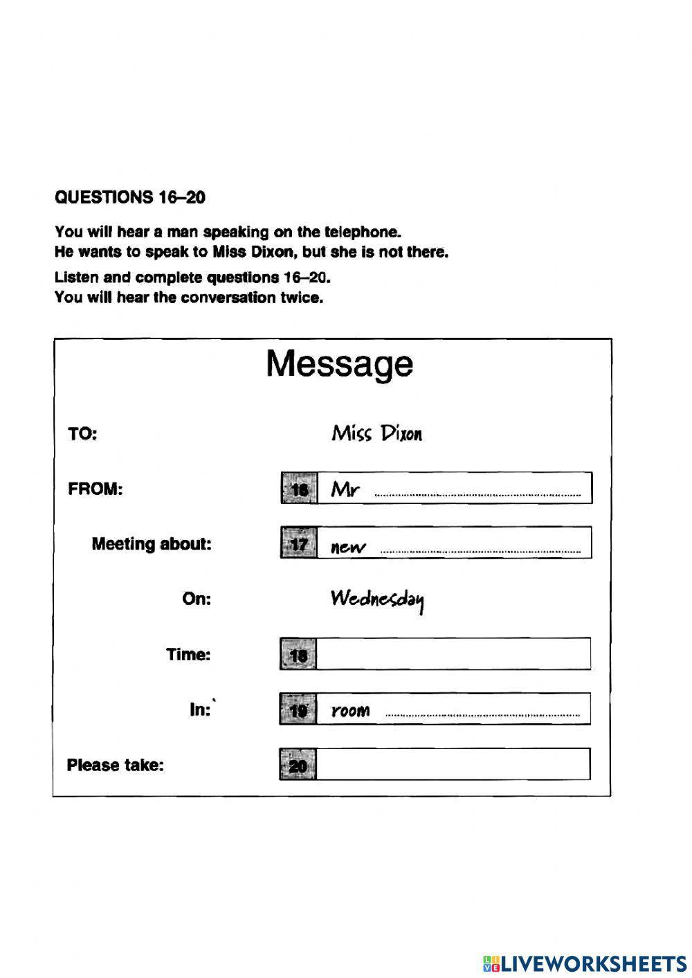 Ket 2-test 1-listening-part 4