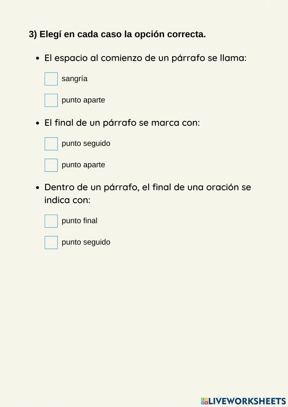 Texto, párrafo y oración