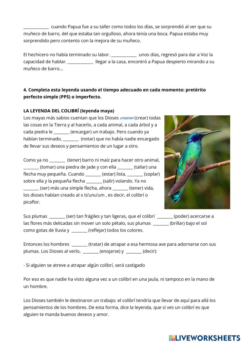 Práctica de tiempos de pasado