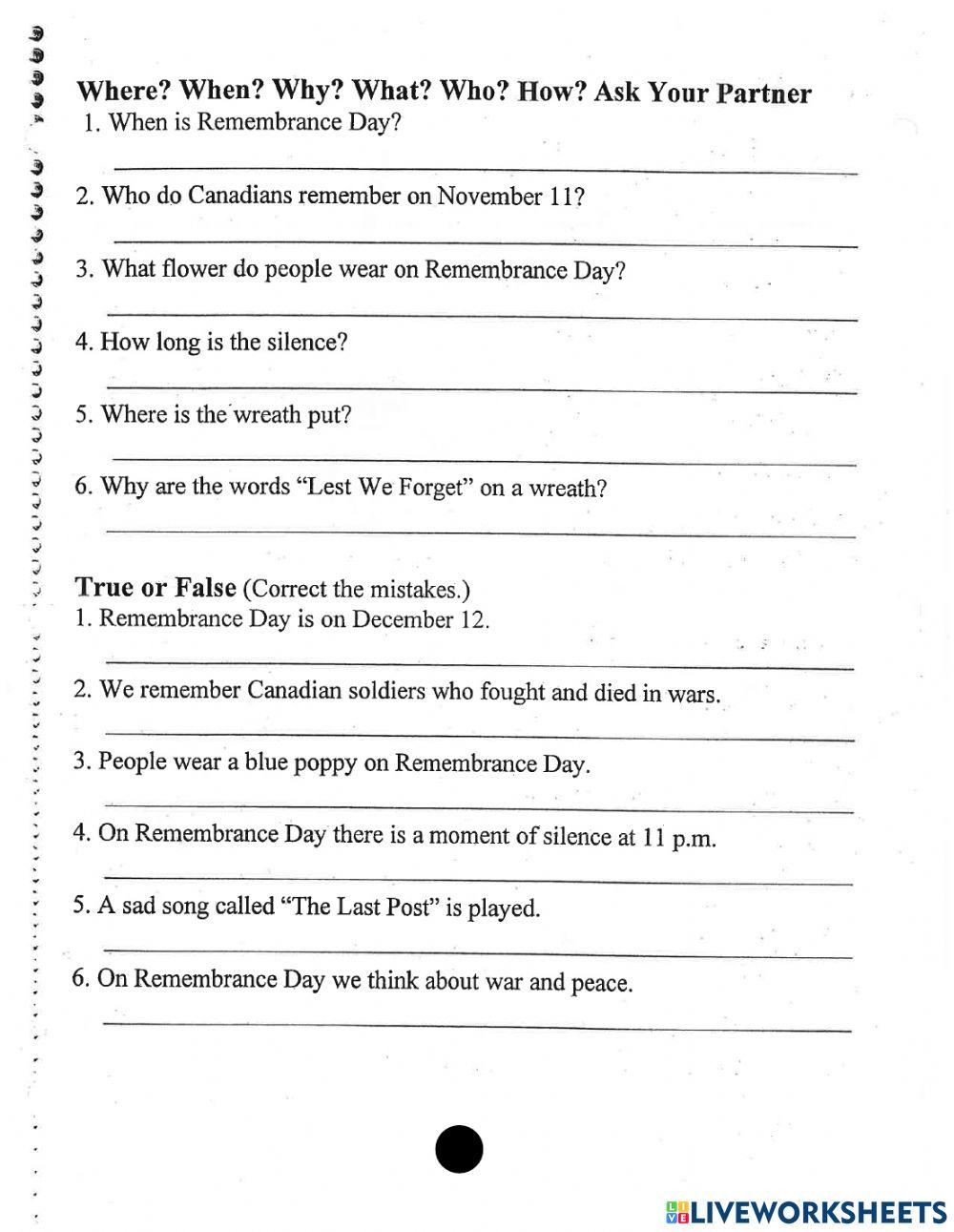 Remembrance Day in Canada