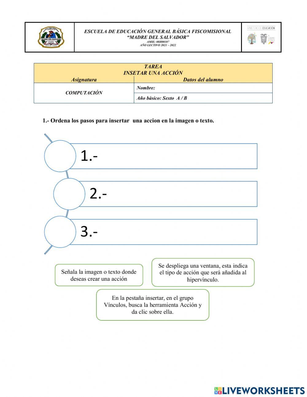 Insertar acciones en powerpoint
