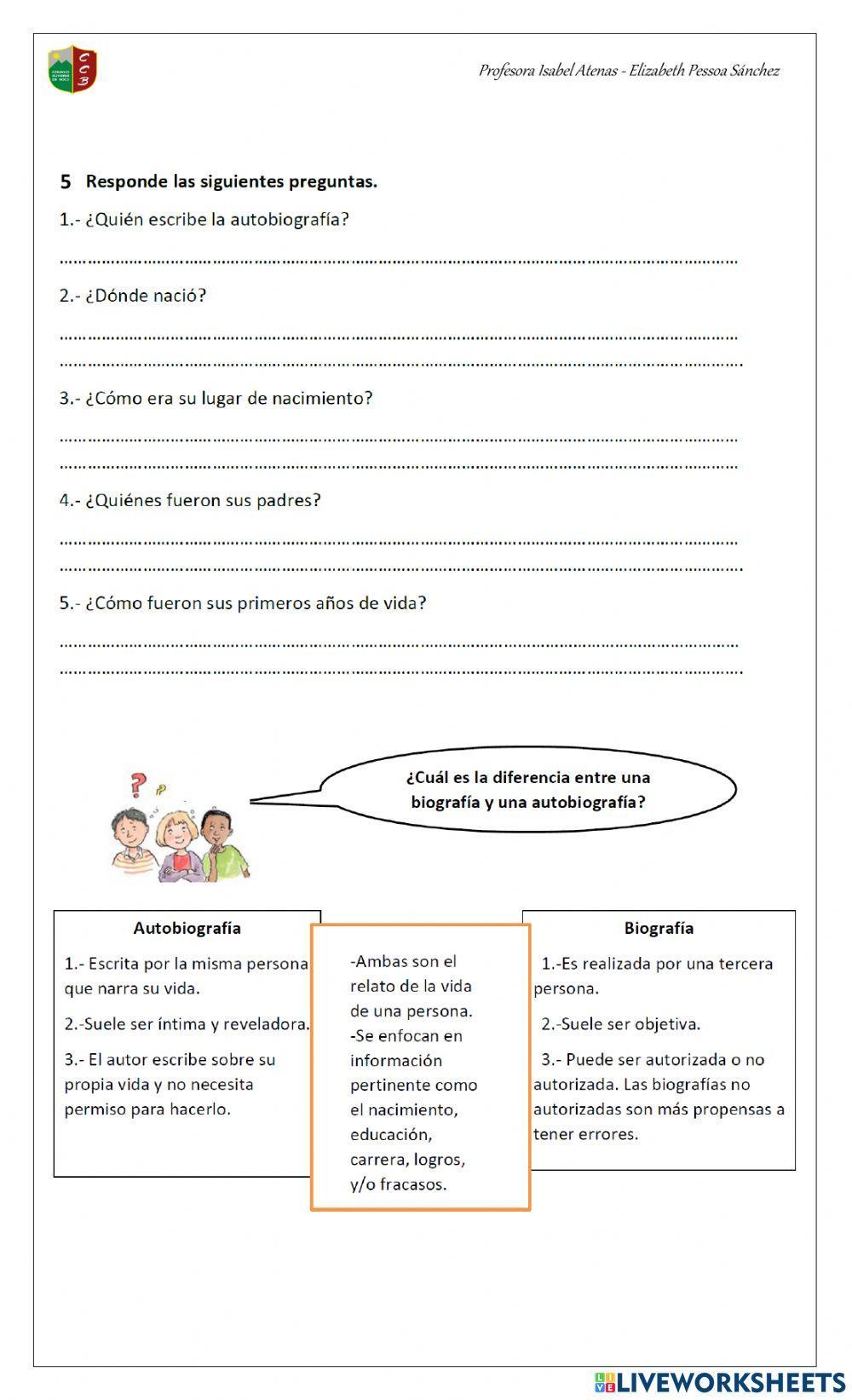 La biografía y autobiografía