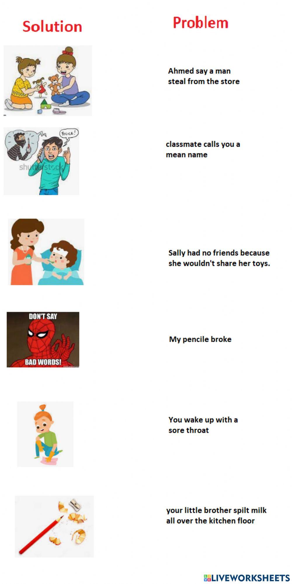 Solution for which problem