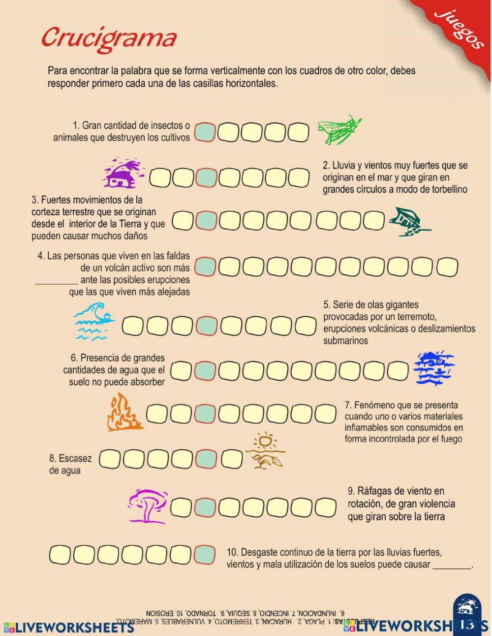 Fenómenos y desastres naturales
