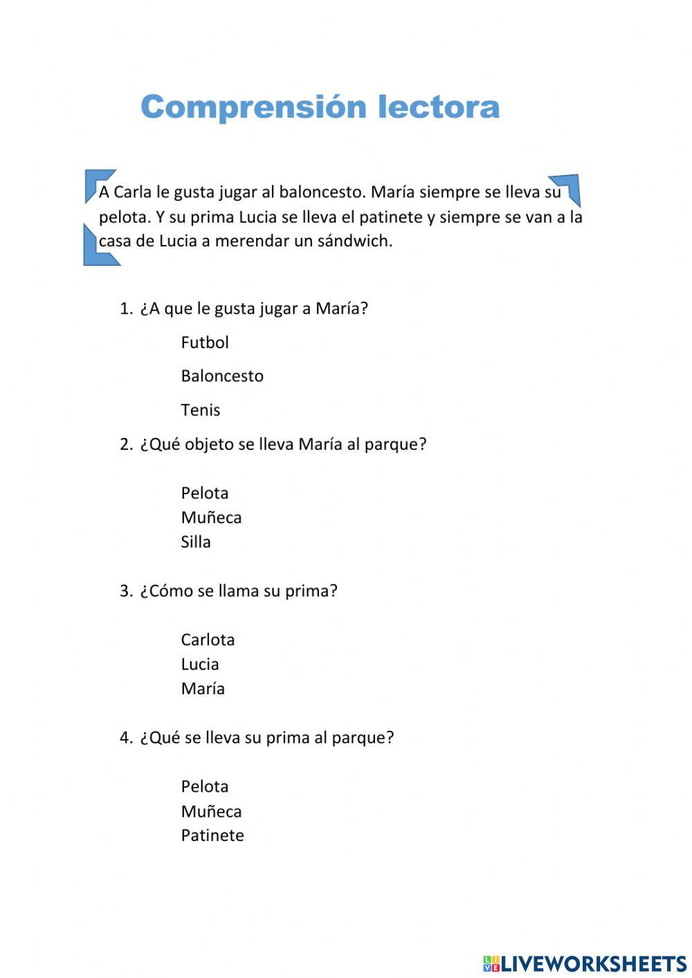 Comprensión lectora