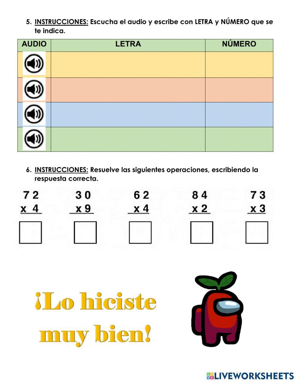 Examen 1er trimestre 3er grado 2021